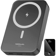 Magnetic Portable Charger, 10000mAh Power Bank with PD20w Fast Charging, USB C in\u0026Out Battery Pack, Compatible with Magsafe for iPhone 16/15/14/13/12 Series, Samsung, Android, and More
